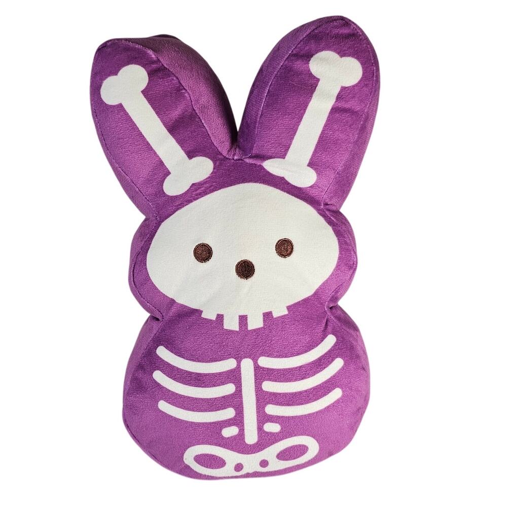 Peeps Skeleton Bunny Plush 12" Purple Dan Dee 2025 Easter Halloween Toy